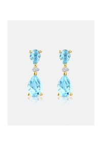 Diamant L'eternel - Ohrhänger, mit Blautopas, 375 Gelbgold - gold