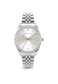 TOM TAILOR - Quarzuhr für Damen, Alloy/Edelstahl | Zirkonia - Silber