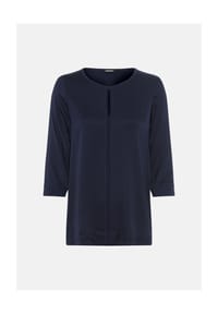 olsen - Bluse im Material-Mix - Ink Blue