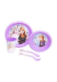Disney - Frozen 5-teiliges Kindergeschirr Essensset für Kinder - Lila Onesize