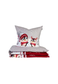 SCHIESSER Feinbiber Bettwäsche-Set Antoni mit coolem Winter-Print - ANTONI - Grau