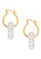 YOKOAMii Damen Ohrringe aus Metall-Legierung in Gelbgold mit Muschelkernperle Bild 3