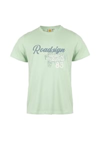 ROADSIGN® australia - Herren T-Shirt Roadmark 85 mit Retro-Schriftzug, angenehm weiche Baumwolle, moderner Look für entspannte Outdoor Styles - anthrazit
