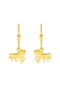 Adelia's - Damen Gold Schmuck 333 Gold Ohrringe  Ohrhänger Pferd - gold