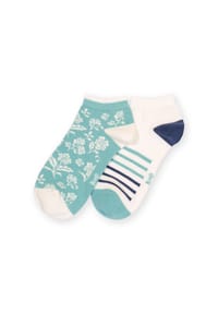 KITE - Damen Sneaker Socken Ocean Bloom Bio-Baumwolle - blau
