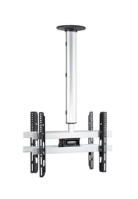 VCM. - Universal TV Deckenhalterung für 2x TVs | 42-65 Zoll bis 60 kg | bis VESA bis 600x400 | höhverstelbar 74-130 cm | TV Halterung 360 Grad schwenkbar drehbar und 15 Grad neigbar | Fernseher Halter – CM4 - 