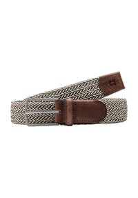 CLUB OF COMFORT - Gürtel, Two-Tone-Optik, elastisch, für Herren - 14 BRAUN