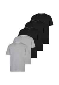 redmond - T-Shirt 5er Pack Basic - Beige