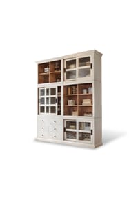 LOBERON - Schrank Dubberly antikweiß/antikbraun - antikweiß/antikbraun