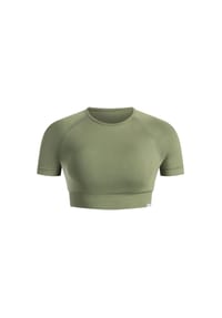 SMILODOX - Crop Shirt Elna - Khaki
