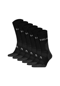 HEAD® - Unisex Wandersocken, 6er Pack - Hiking All Climates Crew, Sportsocken, Logo - Grau