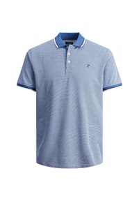 JACK & JONES - Polo Shirt Poloshirt Polohemd JPRBLUWIN POLO Shortsleeve - blau