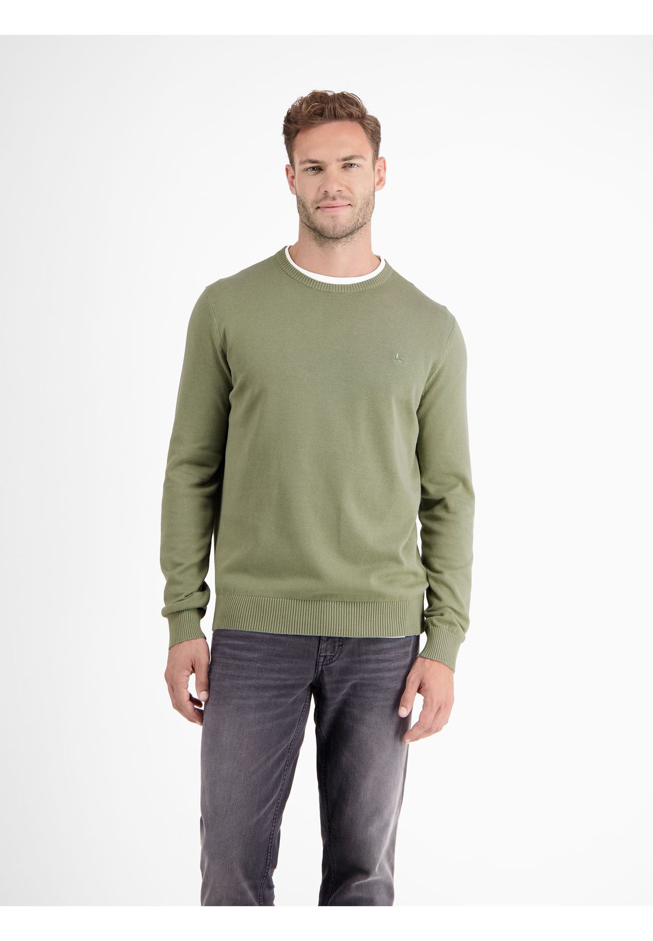 Lerros Strickpullover, RippbüNdchen, FüR Herren, GrüN, Xl