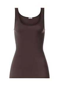 HANRO - Unterhemd / Top Cotton Seamless - Dark mocha