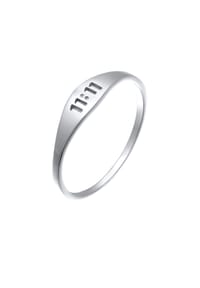 elli. - Ring Siegelring Zahl 11:11 925 Sterling Silber - Gold