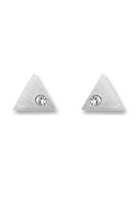 ONE ELEMENT Shine Bright Line - Zirkonia Dreieck Ohrringe Ohrstecker - silber