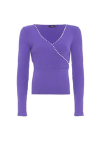 CIPO & BAXX® - Pullover WP207 mit Perlen-Besatz - BLACK