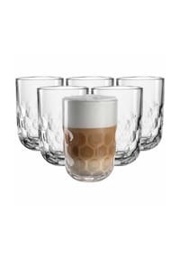 LEONARDO Latte Macchiato Gläser (1) Gocce 390 ml 6er Set transparent - GOCCE - transparent