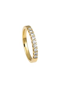 MONCARA - Damen Ring, 585er Gold, 9 Diamanten zus. ca. 0,35 Karat - Gelbgold