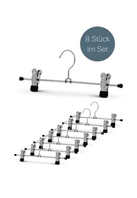 MAWA® Hosenbügel Clip K 40 D, schwarz, 8-tlg - CLIP K D - Schwarz