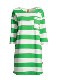 salzhaut - Knielanges Kleid (Midi) PADDERWATSCH - Offwhite-Apple Green