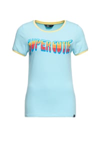 QUEEN KEROSIN - Print-Shirt mit Retro Statement Print Super Cutie - grün