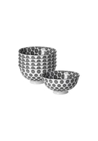 Ritzenhoff & Breker Servierschalen Takeo Circles ø 12 cm 6er Set schwarz-weiß - TAKEO - schwarz-weiß