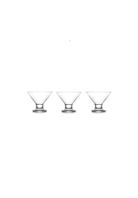 COFI - LAV Crema Dessertschalen 3er Set - 165 ml, ideal für Eis & Desserts - Transparent 8 x 9 cm