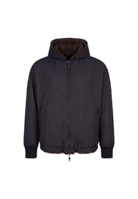No1Como - Jacke ARNO mit Teddyfell - BLACK
