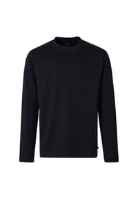 VENTI - Herren T-Shirt langarm uni - Dunkelblau