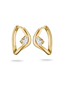 Thomas Sabo - Creolen mit Zirkonia in Tropfenform - gelbgoldfarben