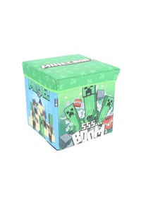 COFI - Minecraft Sitzbox Praktische Aufbewahrung Spielzeug Box 30x30x30 cm - Grün 30 x 30 cm