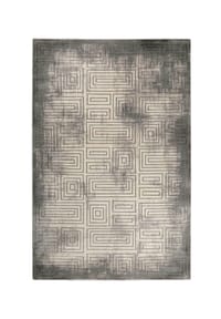ESPRIT - Kurzflorteppich Aiden - Modernes Labyrinth-Dekor - grau weiß