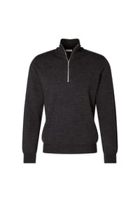 seidensticker - Quarter Zip Schwarze Rose - Anthra Mélange (0034)