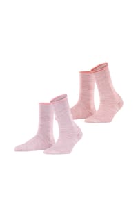 ESPRIT - Kurzsocken, 2er-Pack, Rollbündchen, für Damen - BEIGE/GRAU