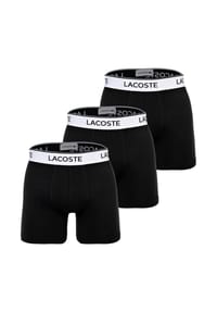 LACOSTE - Long Boxer, 3er Pack, Gummibund, für Herren - 031 SCHWARZ