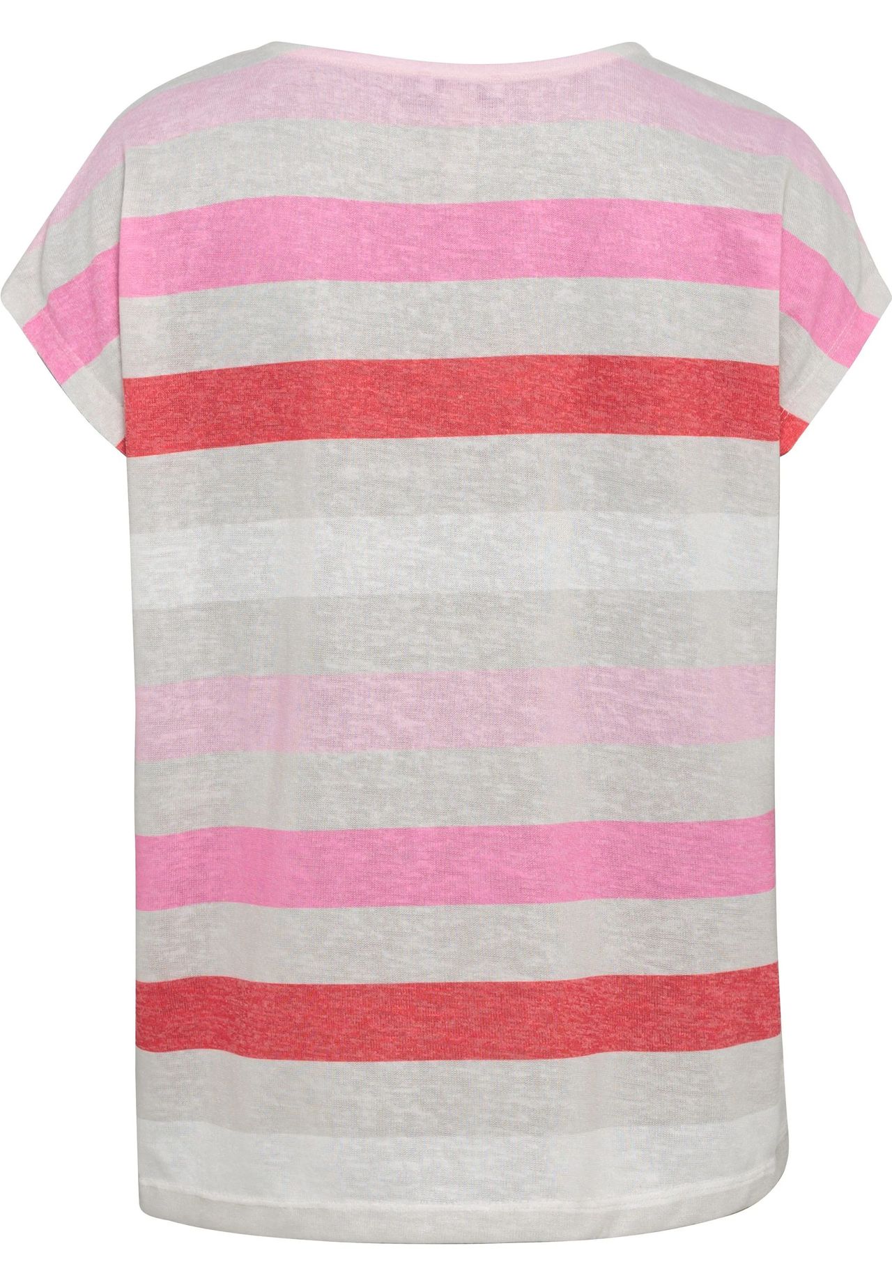 Street One T-Shirt, Rundhals, FüR Damen, Grau|Rot, 44