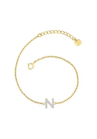 GLANZSTÜCKE MÜNCHEN - Damen Armband aus 925/- Sterling Silber in Gelbgold mit Zirkonia - gelbgold