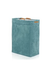 Lycce - Wäschekorb schmal - Cord, faltbarer Wäschesammler, waschbar, formstabil - Beige