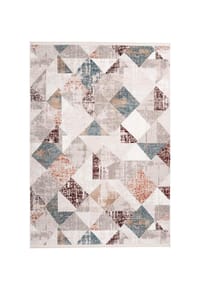 me gusta - Wohnzimmer Teppich – Vintage Teppich Akropolis 225 in grau - Lachsrosa – Vintage - grau - lachsrosa