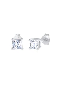 KUZZOÍ - Ohrringe Stecker Quadratisch Zirkonia 925 Silber - Gold