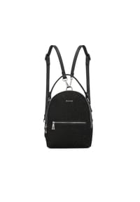 Kazar - Schwarzer Lederrucksack mit Borsten und Tierprint - Schwarz
