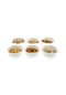 ALMINA® Almina 6er Snackschalen-Set aus Porzellan Servierschale mit Muster Bild 10