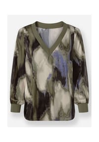 heine - Druckbluse - khaki-sand-bedruckt