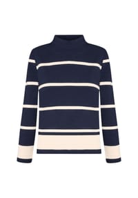 BETTY BARCLAY - Feinstrickpullover mit Stehkragen - Patch Beige/Brown