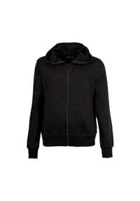 EMPORIO ARMANI - Damen Sweatjacke mit Kapuze - ICONIC TERRY, Hooded Full Zip Sweatshirt, Cotton-Mix - Schwarz