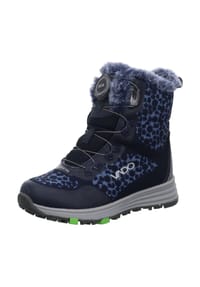 VADO - Lederimitat/Mesh Stiefelette - Dunkelblau