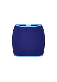 MODA MINX - Mini-Rock im tollen Kontrast-Design - Navy