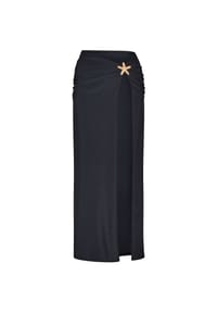 MODA MINX - Maxirock mit tollem Seestern-Element - Black