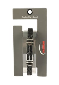 Adelia's Men Heart Collection - Anhänger – Herz Gravuranhänger aus Leder - schwarz